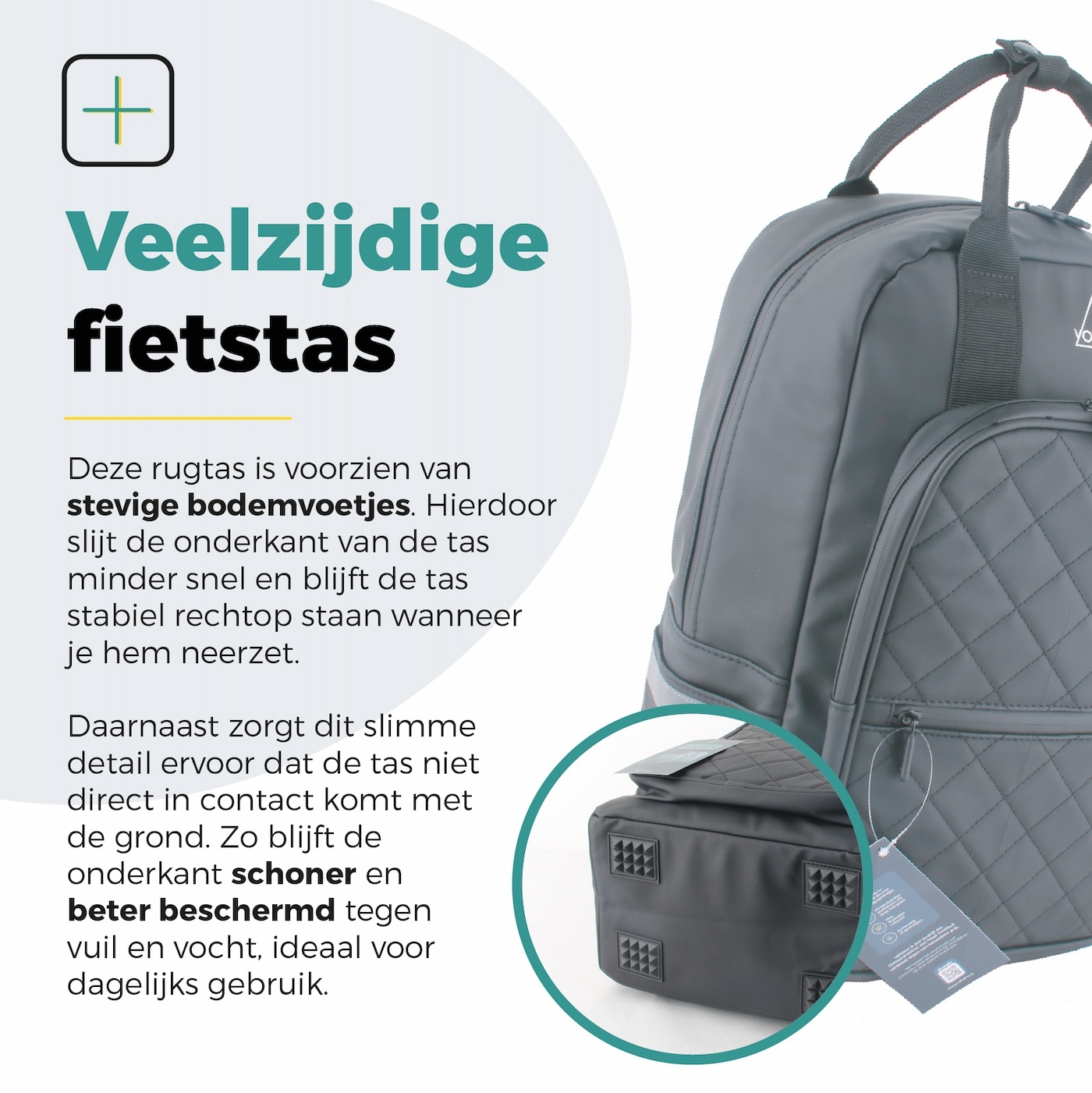 Voltano Daily Enkele Fietstas / Rugtas - Zwart - Enkele Pakaftas - 100% Waterdicht