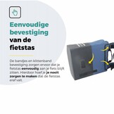 Voltano Dubbele Fietstas Rolltop Reflective Special Edition - Zwart / Lakeblue  - 50 Liter - 100% Waterdicht