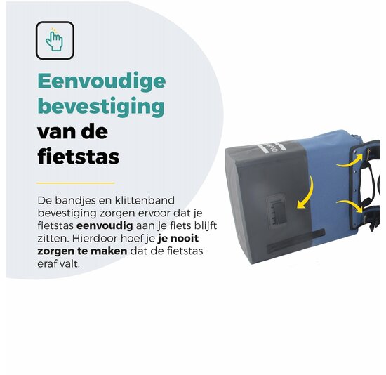 Voltano Dubbele Fietstas Rolltop Reflective Special Edition - Zwart / Lakeblue  - 50 Liter - 100% Waterdicht