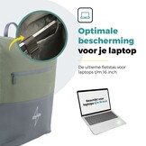 Voltano Enkele Fietstas Rolltop Reflective Special Edition - Zwart / Olijfgroen - 25 Liter - 100% Waterdicht