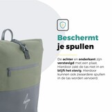 Voltano Enkele Fietstas Rolltop Reflective Special Edition - Zwart / Olijfgroen - 25 Liter - 100% Waterdicht