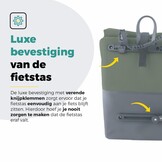 Voltano Enkele Fietstas Rolltop Reflective Special Edition - Zwart / Olijfgroen - 25 Liter - 100% Waterdicht