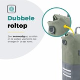 Voltano Enkele Fietstas Rolltop Reflective Special Edition - Zwart / Olijfgroen - 25 Liter - 100% Waterdicht