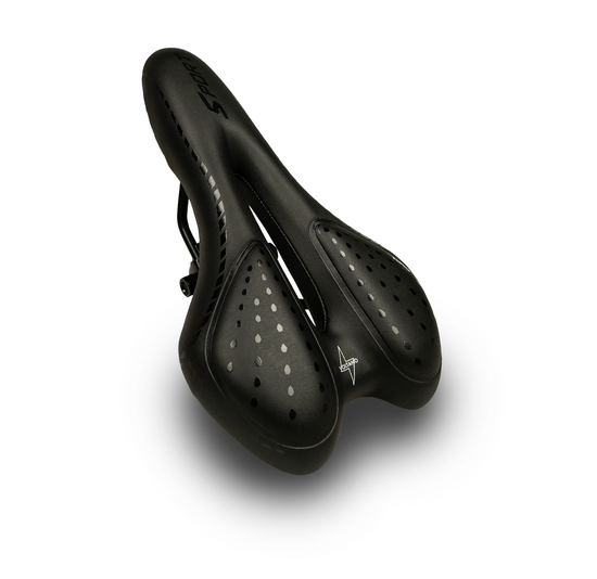 Voltano Sport Trekking Fietszadel – Zwart - Unisex – Strawberry