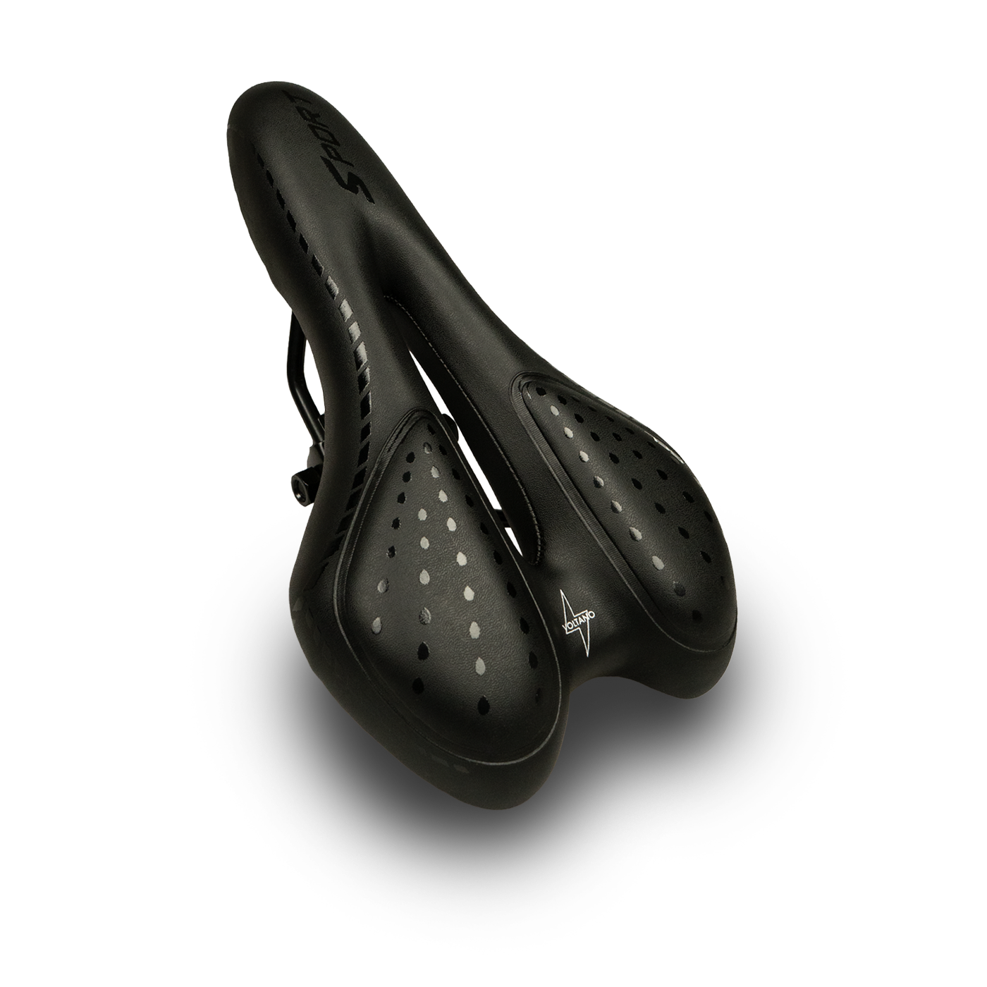 Voltano Sport Trekking Fietszadel – Zwart - Unisex – Strawberry