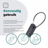 Voltano Luxe Fietstas Slot - Hangslot / Cijferslot - Zwart