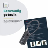 Voltano Luxe Fietstas Slot - Hangslot / Cijferslot - Zwart