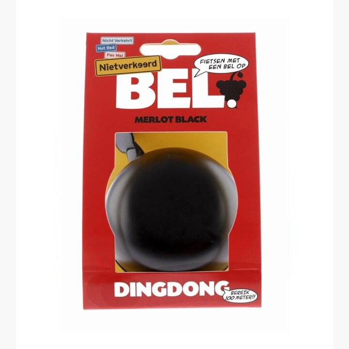NietVerkeerd Fietsbel Ding-Dong - 80 MM - Zwart