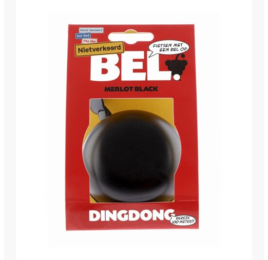 NietVerkeerd Fietsbel Ding-Dong - 80 MM - Zwart