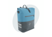 Voltano Enkele Fietstas Rolltop Reflective Special Edition - Zwart / Blauw - 25 Liter