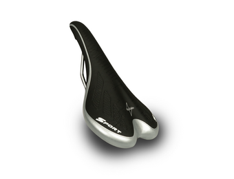 Voltano Race / MTB Fietszadel – Zwart / Zilver