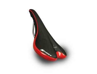 Voltano Race / MTB Fietszadel – Zwart / Rood