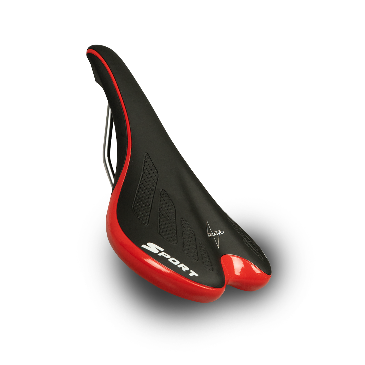 Voltano Voltano Race / MTB Fietszadel – Zwart / Rood - Unisex