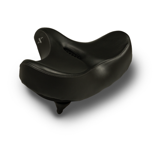 Voltano City XXXL Fietszadel Met Uitsparing - Unisex - Extra Breed Fietszadel - Zwart