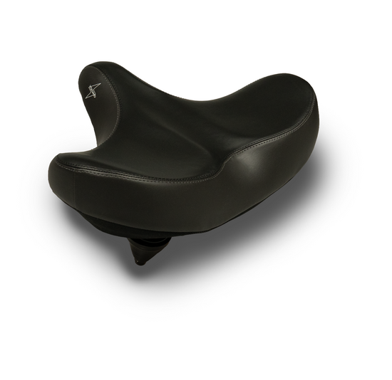 Voltano City XXXL Fietszadel - Unisex - Extra Breed Fietszadel - Zwart