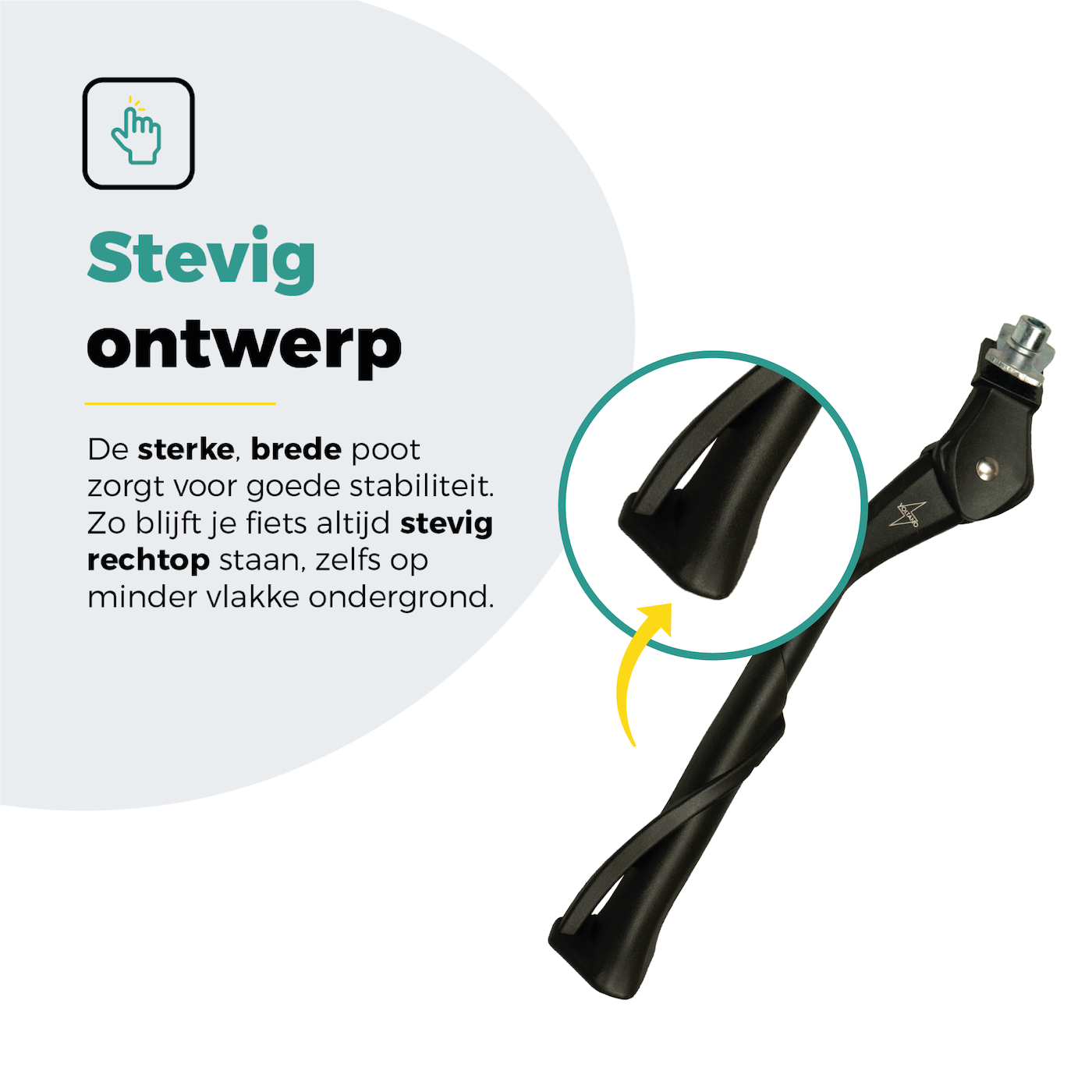 Voltano Enkele Fietsstandaard Verstelbaar - Zwart - 24'' t/m 28'' - 18 MM Montage