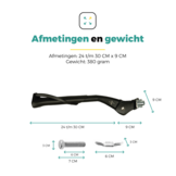 Voltano Enkele Fietsstandaard Verstelbaar - Zwart - 24'' t/m 28'' - 18 MM Montage