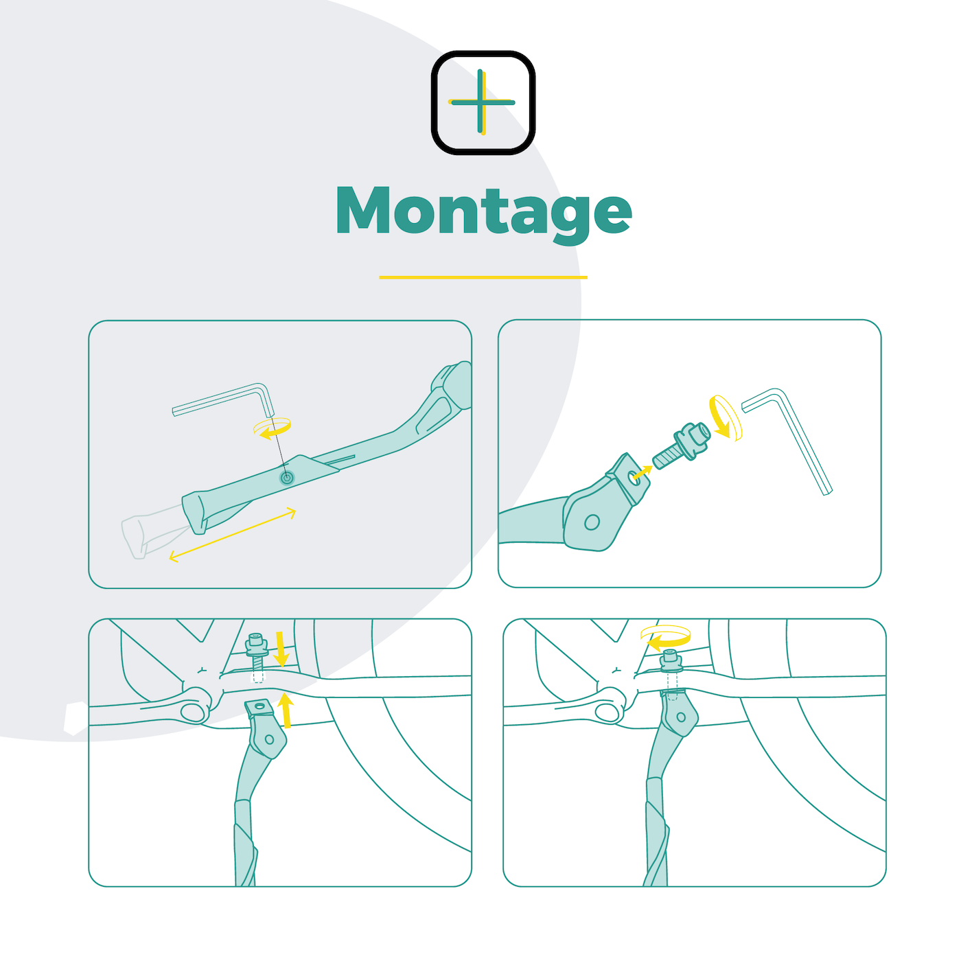 Voltano Enkele Fietsstandaard Verstelbaar - Zwart - 24'' t/m 28'' - 18 MM Montage