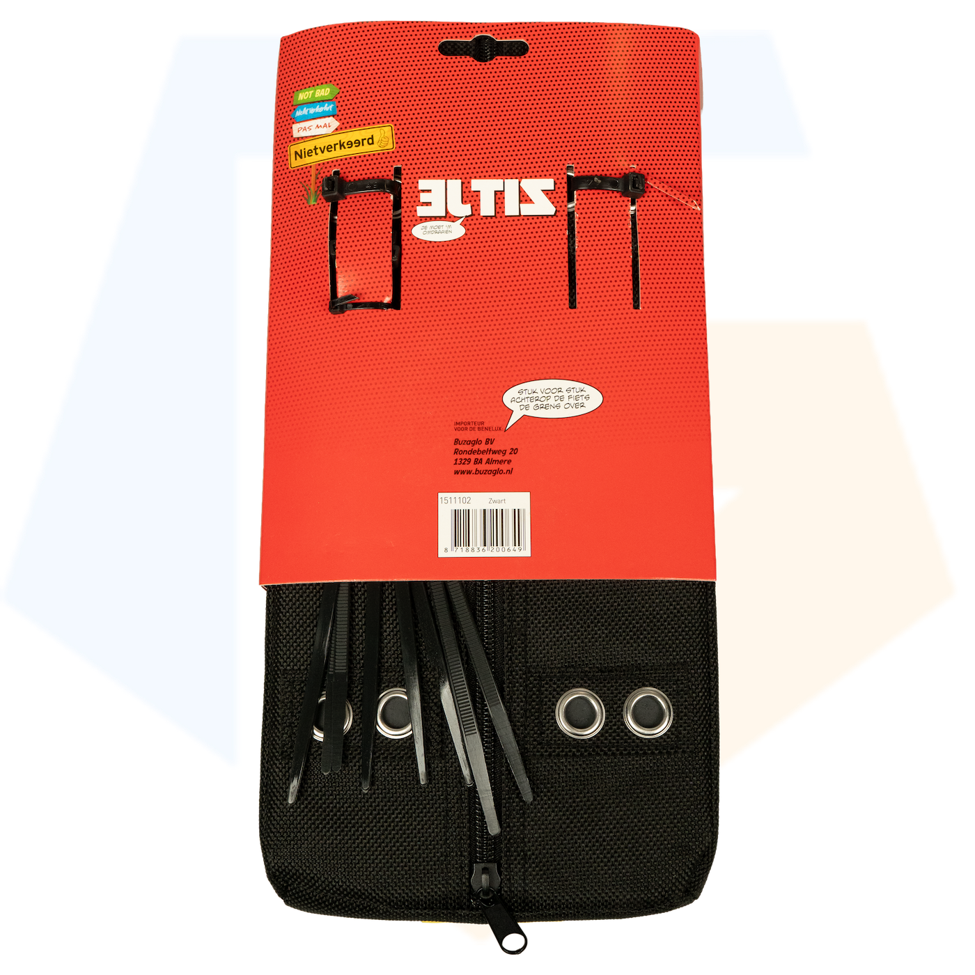 NietVerkeerd Bagagedragerkussen - Zwart