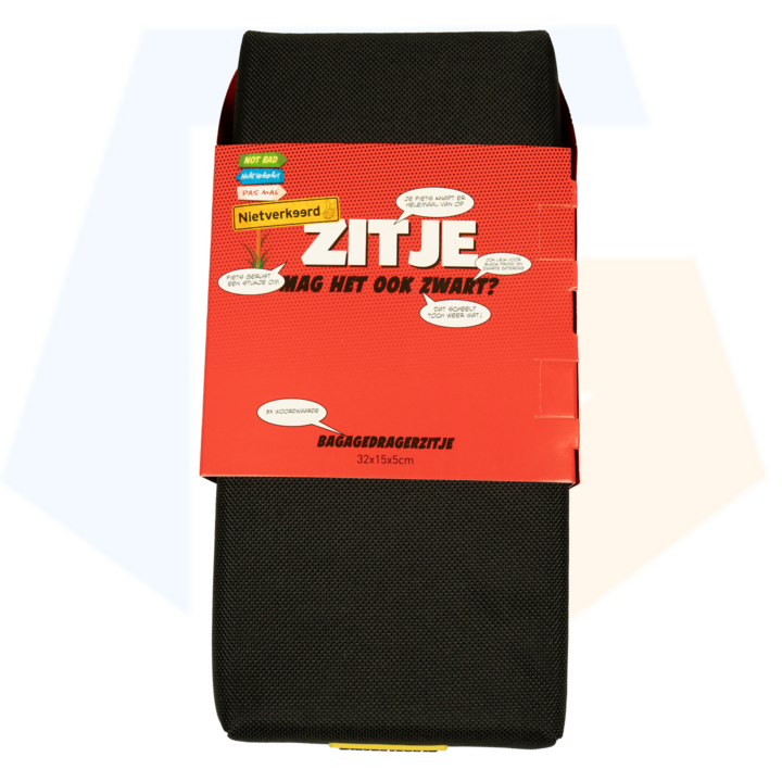 NietVerkeerd Bagagedragerkussen - Zwart