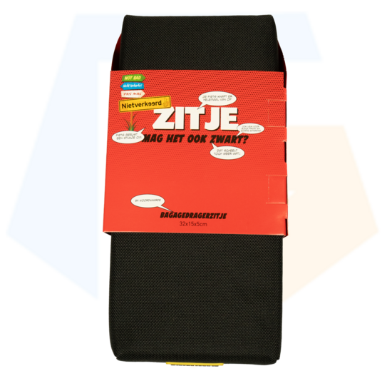 NietVerkeerd Bagagedragerkussen - Zwart