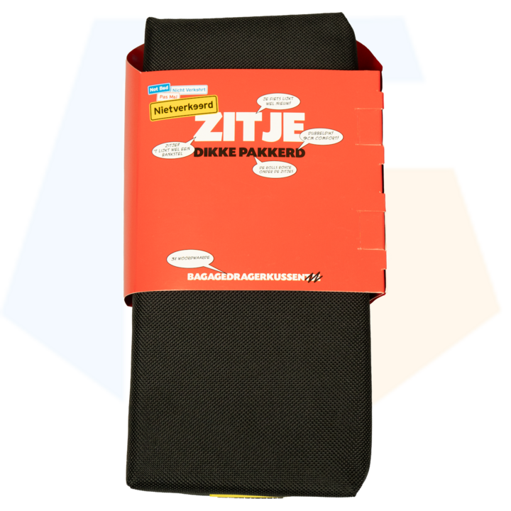 NietVerkeerd Bagagedragerkussen Dikke Pakkerd - Extra Dik - Zwart