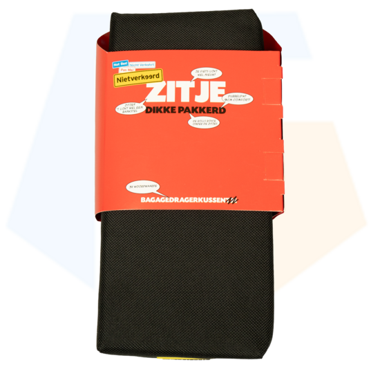 NietVerkeerd Bagagedragerkussen Dikke Pakkerd - Extra Dik - Zwart
