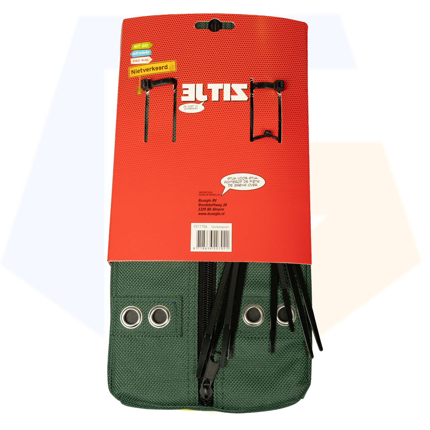 NietVerkeerd Bagagedragerkussen - Donkergroen