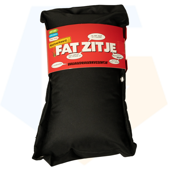 NietVerkeerd FAT Bagagedragerkussen - Zwart