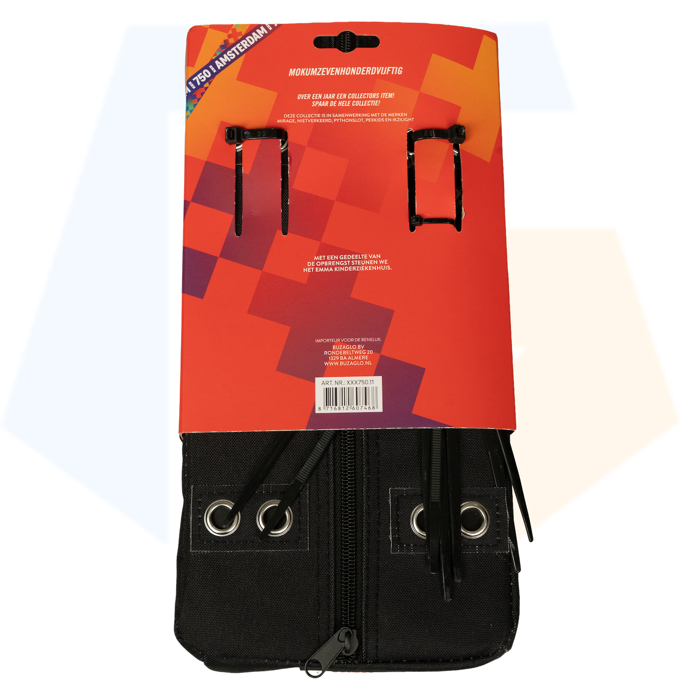 NietVerkeerd Bagagedragerkussen Amsterdam - Zwart