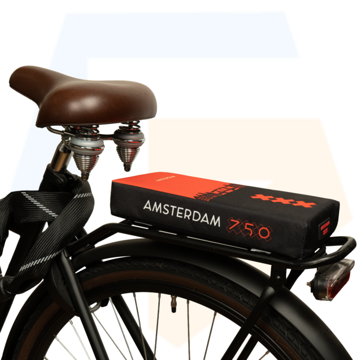 NietVerkeerd Bagagedragerkussen Amsterdam - Zwart