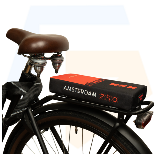 NietVerkeerd Bagagedragerkussen Amsterdam - Zwart