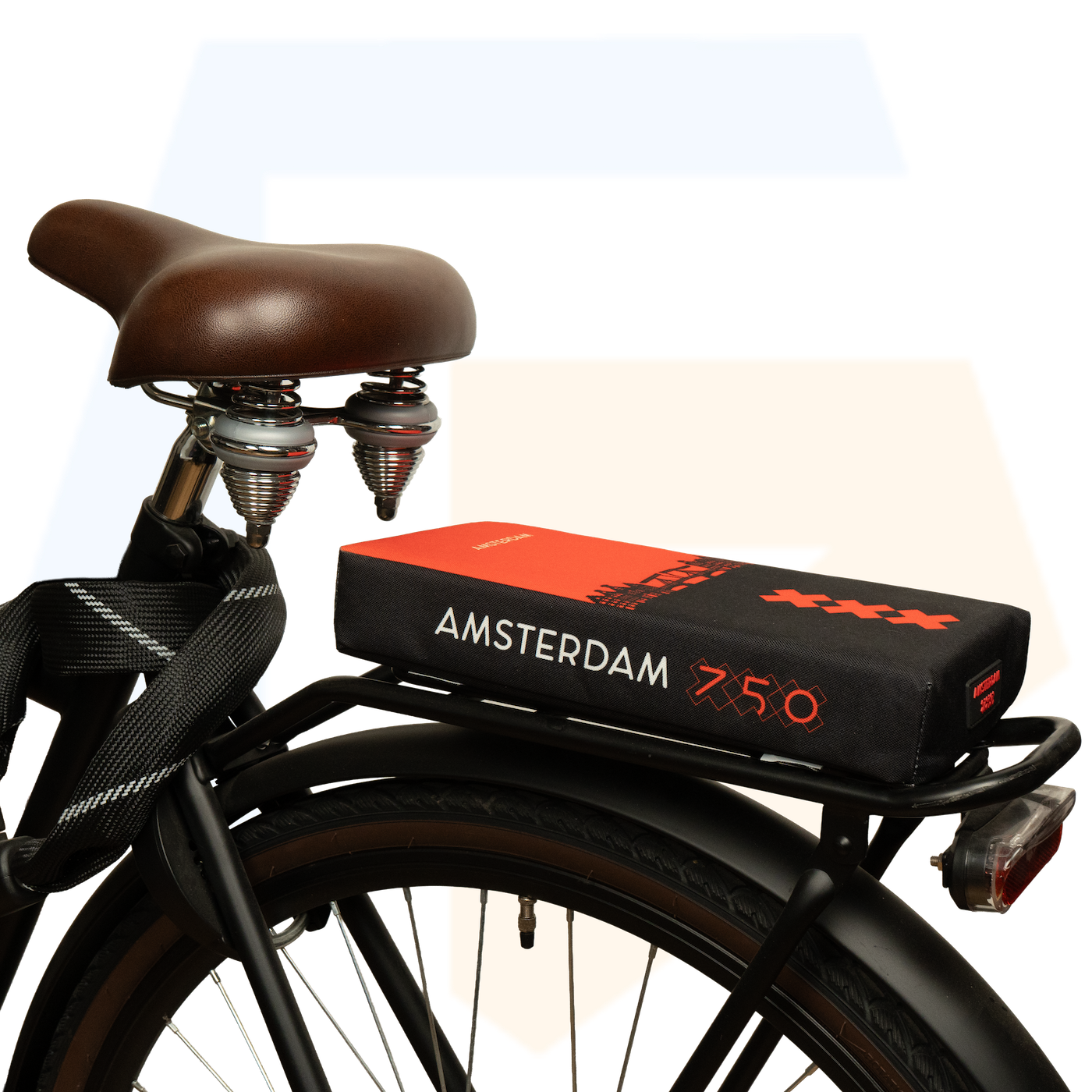 NietVerkeerd Bagagedragerkussen Amsterdam - Zwart