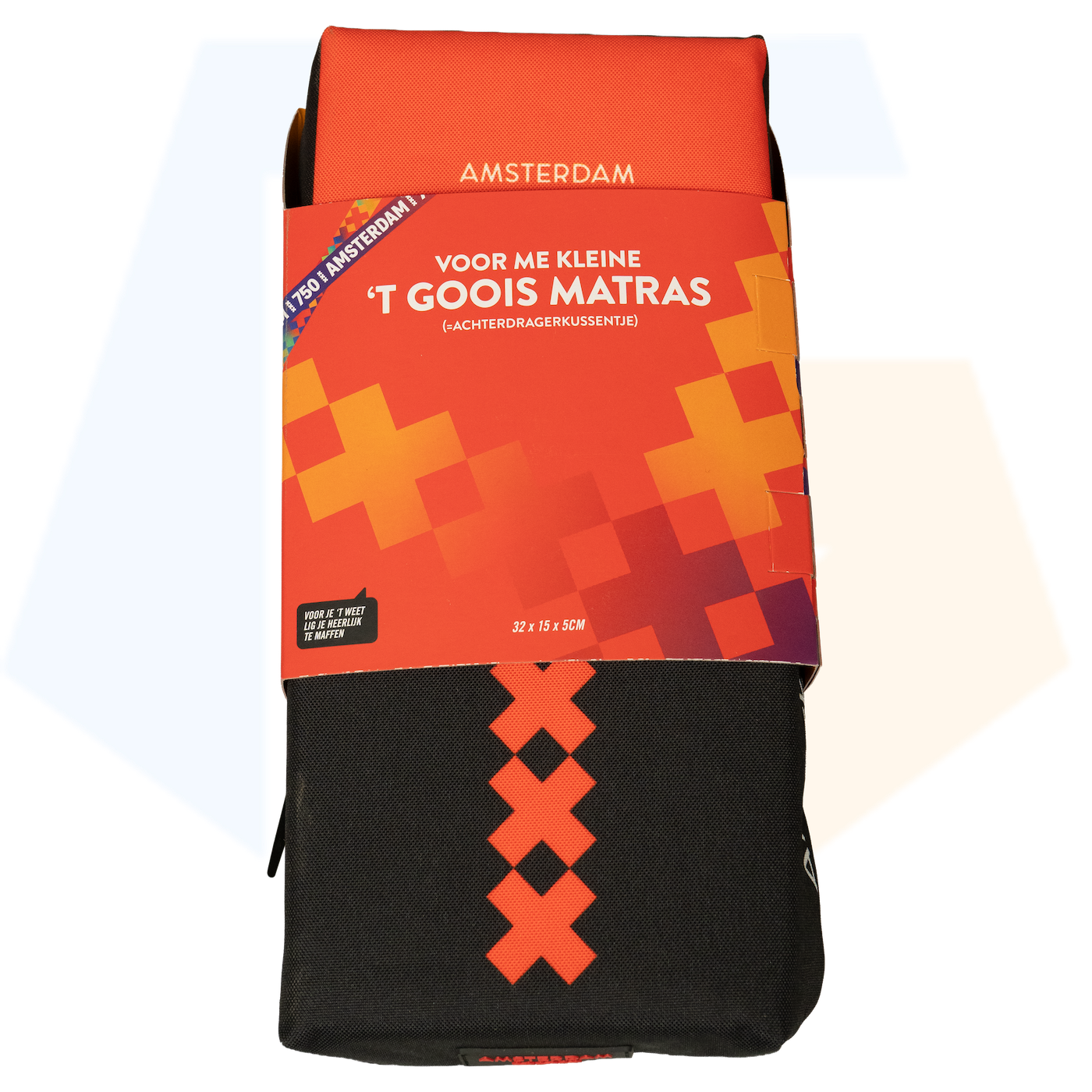 NietVerkeerd Bagagedragerkussen Amsterdam - Zwart