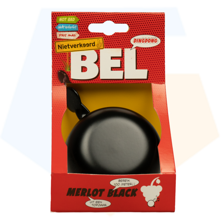 NietVerkeerd Fietsbel Ding-Dong - 80 MM - Zwart