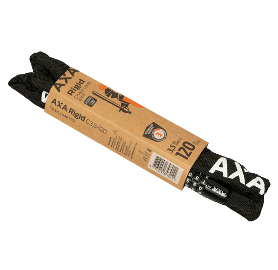 Axa Rigid RCC Kettingslot - Met Cijfercode - 120 CM - Zwart