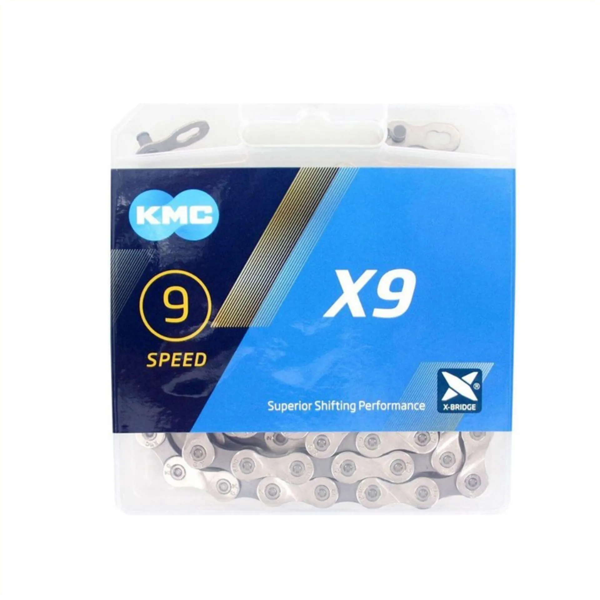 KMC X9 Fietsketting - MTB / Race - 9-Speed - Zilver
