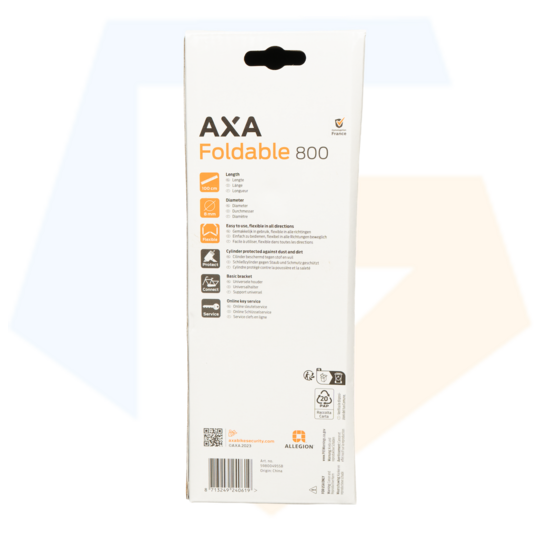 Axa Foldable 800 Vouwslot - 100 CM - Zwart