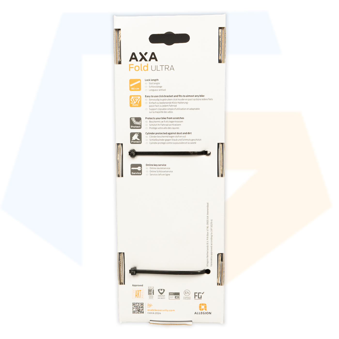 Axa Fold Ultra 90 Vouwslot - ART 2 - Zwart