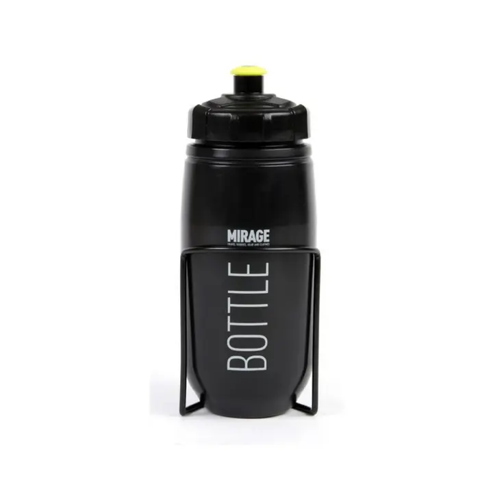 Mirage Bidon 600ml - Met houder - Zwart