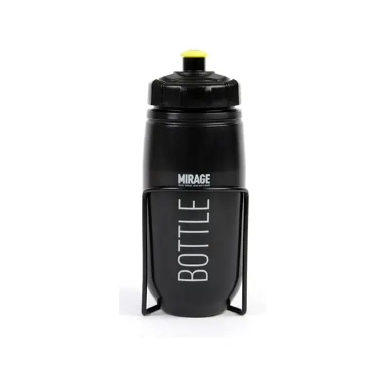 Mirage Bidon 600ml - Met houder - Zwart