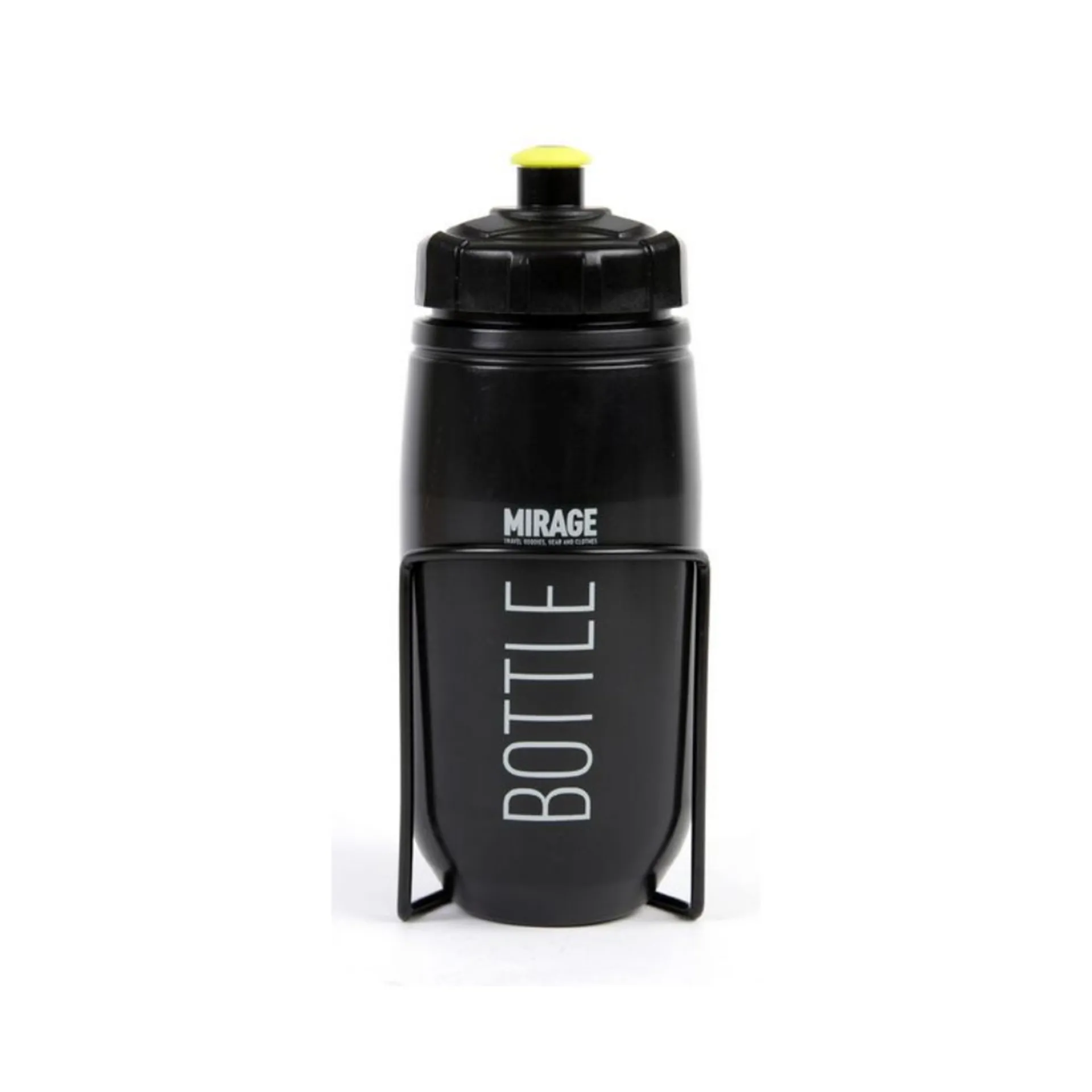 Mirage Bidon 600ml - Met houder - Zwart