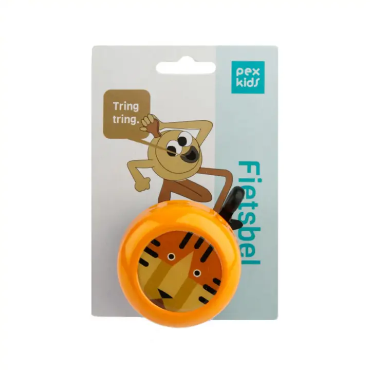 PexKids Fietsbel - Kinder Fietsbel - Tijger - Oranje