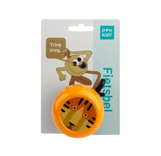 PexKids Fietsbel - Kinder Fietsbel - Tijger - Oranje
