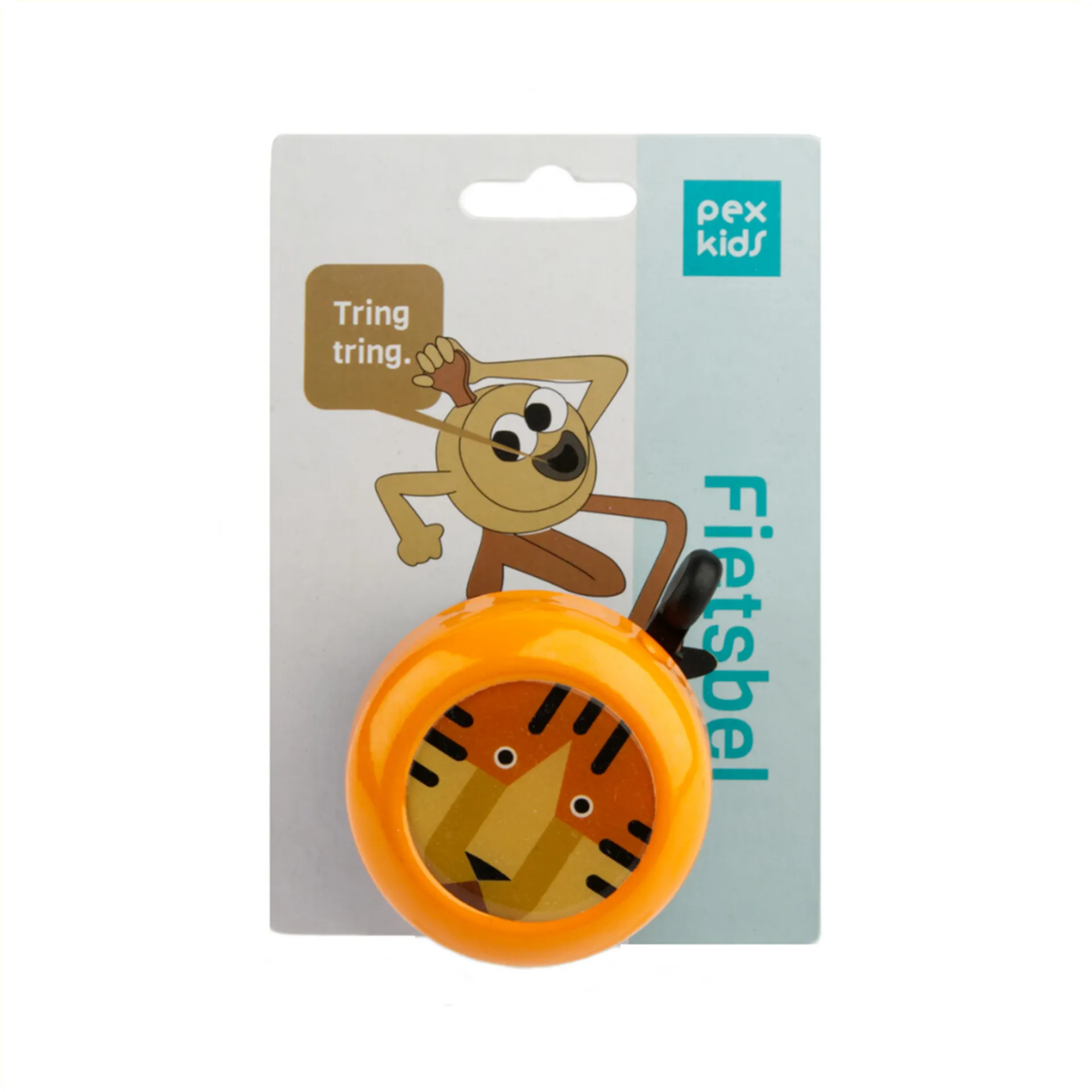 PexKids Fietsbel - Kinder Fietsbel - Tijger - Oranje