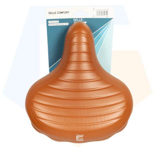 Selle Comfort Drifter Fietszadel - Wave Lichtbruin - Met Hangveren
