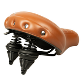 Selle Comfort Drifter Fietszadel - Wave Lichtbruin - Met Hangveren