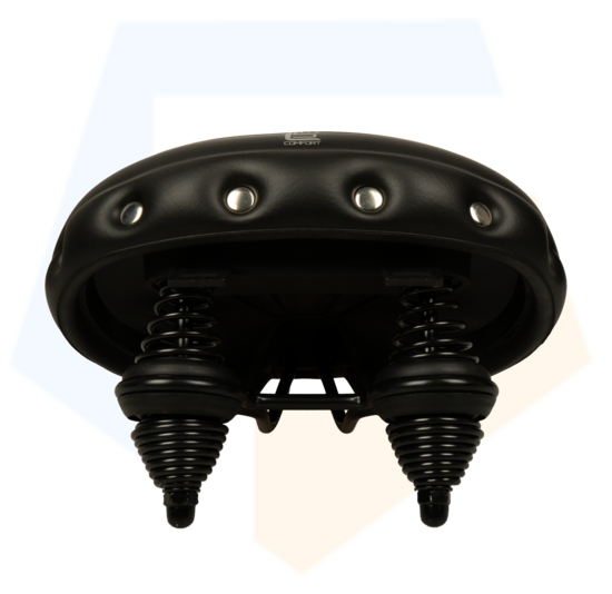 Selle Comfort Drifter Fietszadel Wave - Zwart - Met Hangveren