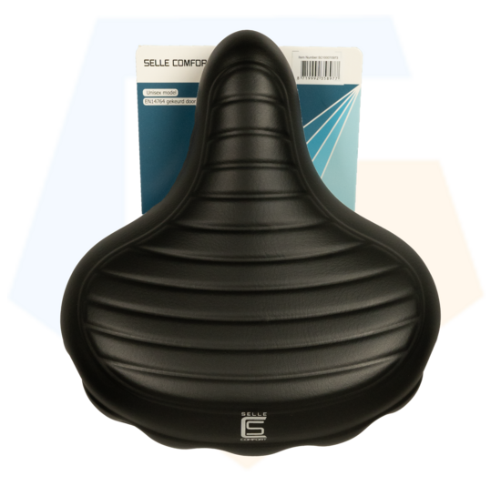 Selle Comfort Drifter Fietszadel Wave - Zwart - Met Hangveren