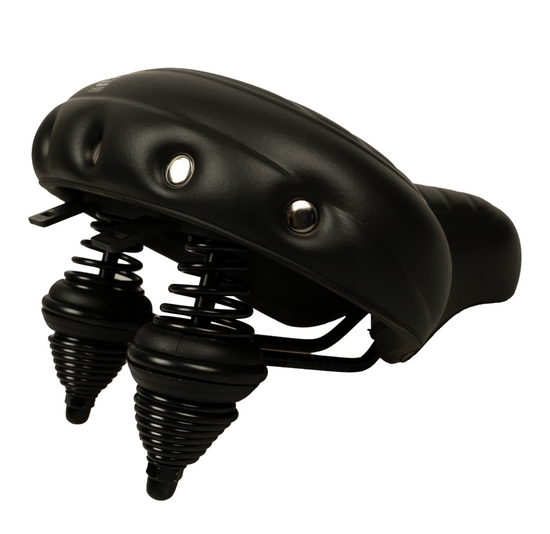 Selle Comfort Drifter Fietszadel Wave - Zwart - Met Hangveren